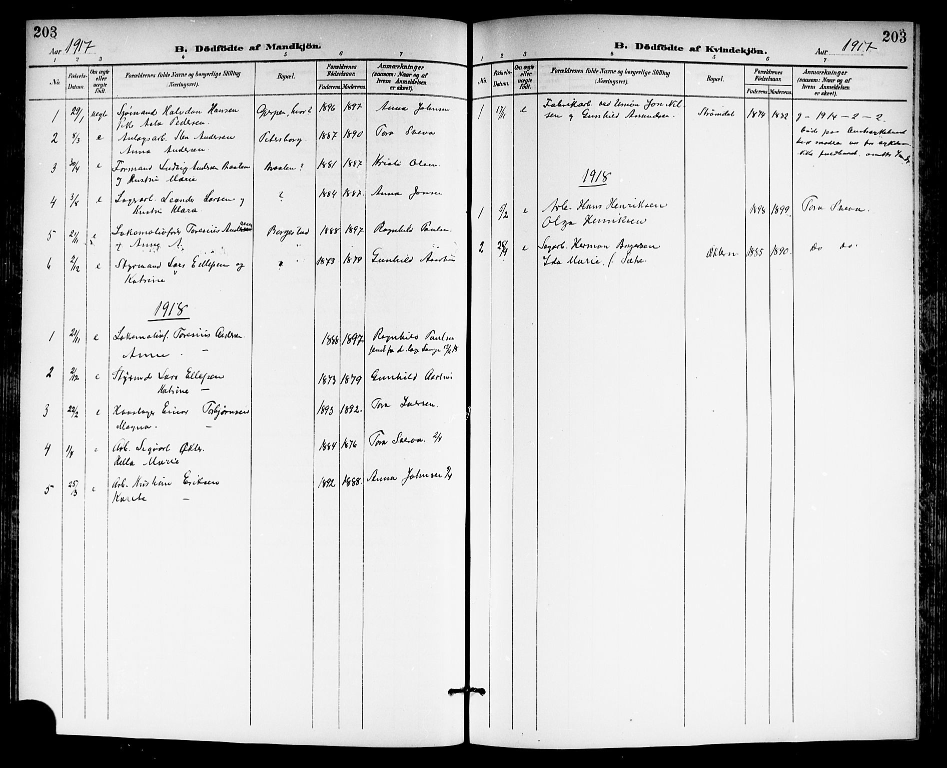 Gjerpen kirkebøker, SAKO/A-265/G/Ga/L0003: Parish register (copy) no. I 3, 1901-1919, p. 203