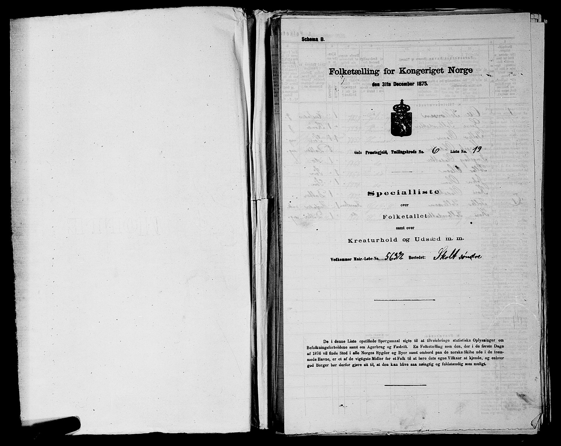 SAKO, 1875 census for 0617P Gol, 1875, p. 922