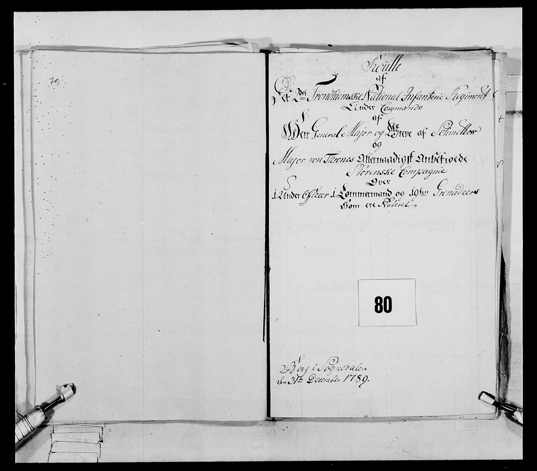 Generalitets- og kommissariatskollegiet, Det kongelige norske kommissariatskollegium, RA/EA-5420/E/Eh/L0079: 2. Trondheimske nasjonale infanteriregiment, 1782-1789, p. 366