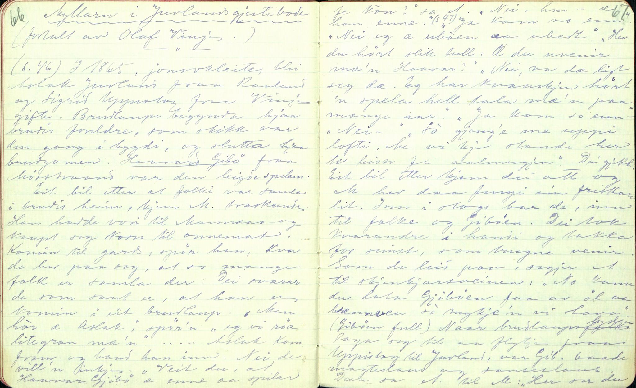 Rikard Berge, TEMU/TGM-A-1003/F/L0001/0027: 001-030 Innholdslister / 23. Raulands-ætti II, 1902-1903, p. 66-67