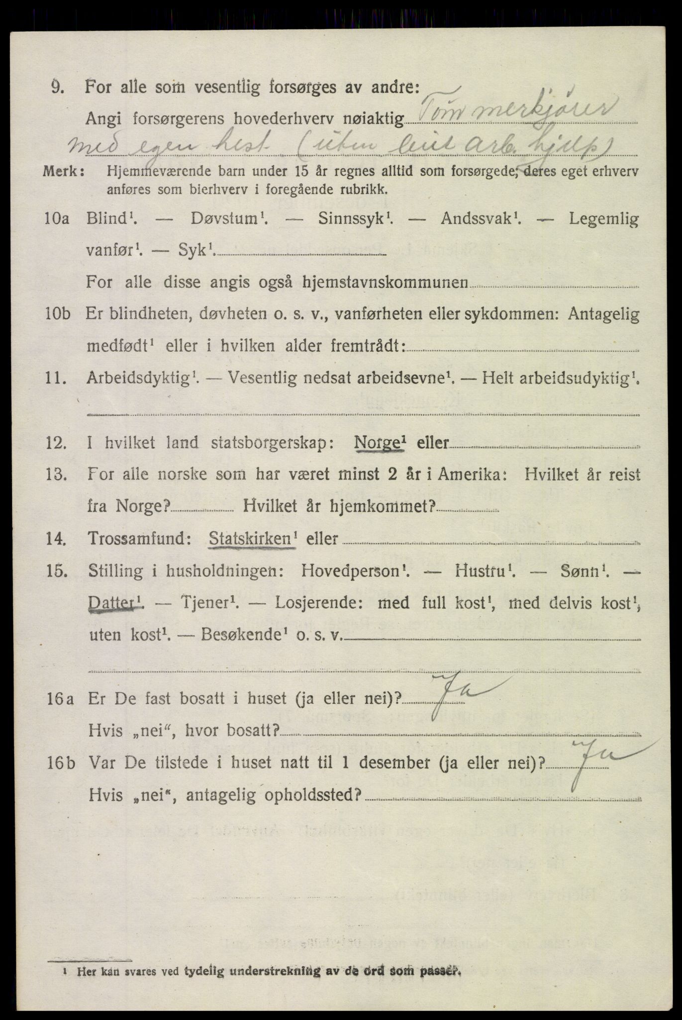 SAH, 1920 census for Torpa, 1920, p. 3974