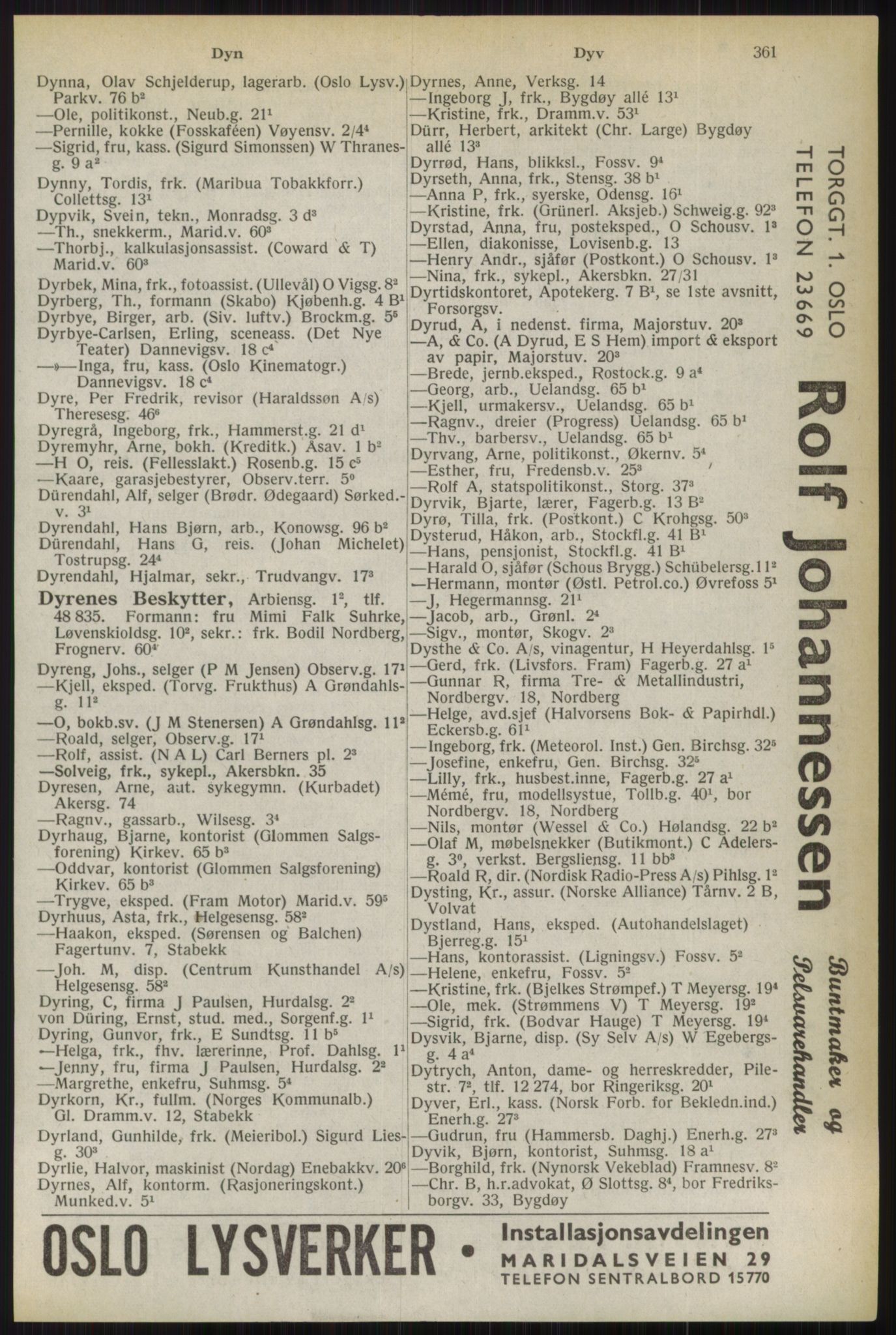 Kristiania/Oslo adressebok, PUBL/-, 1944, p. 361