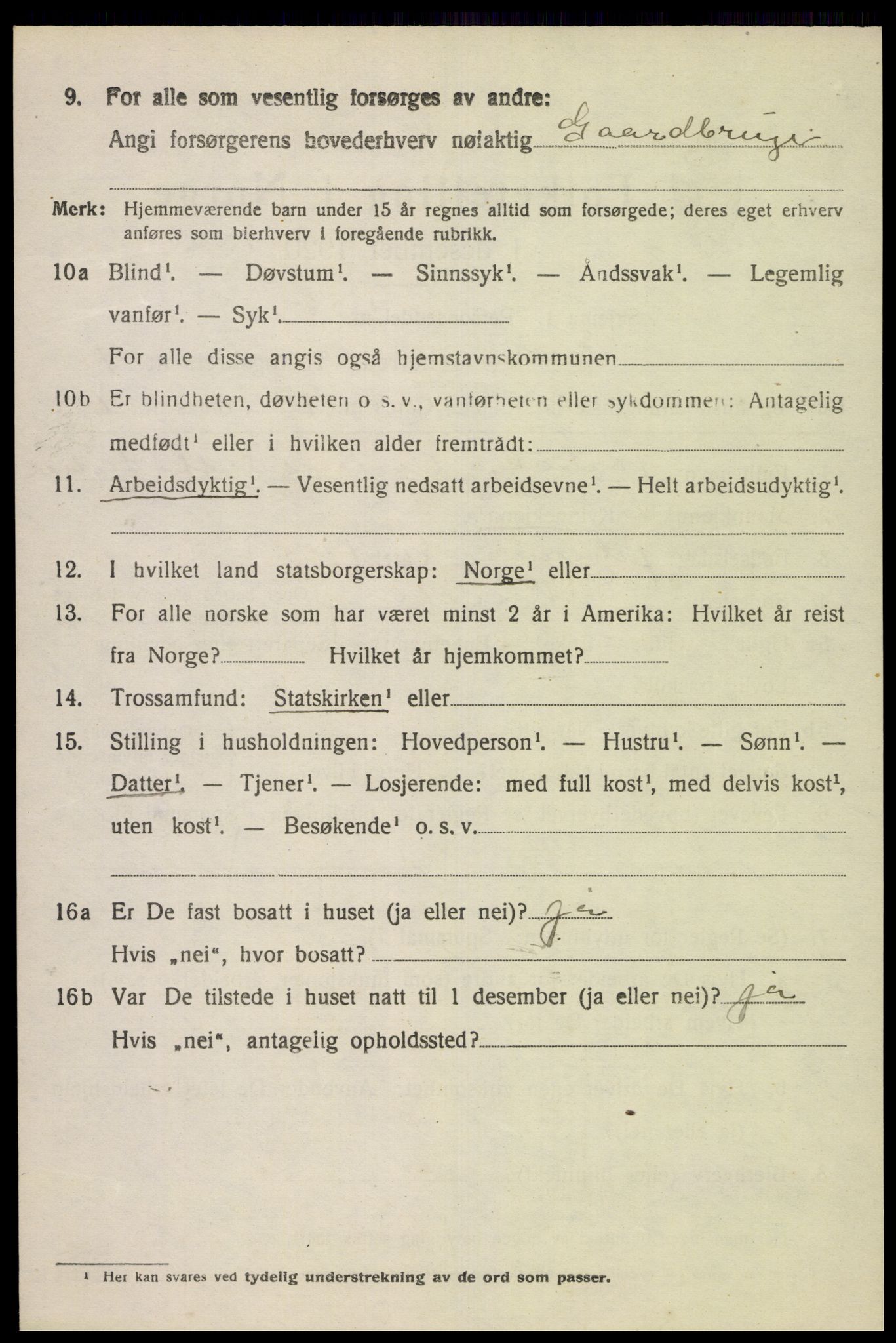 SAK, 1920 census for Eiken, 1920, p. 1656