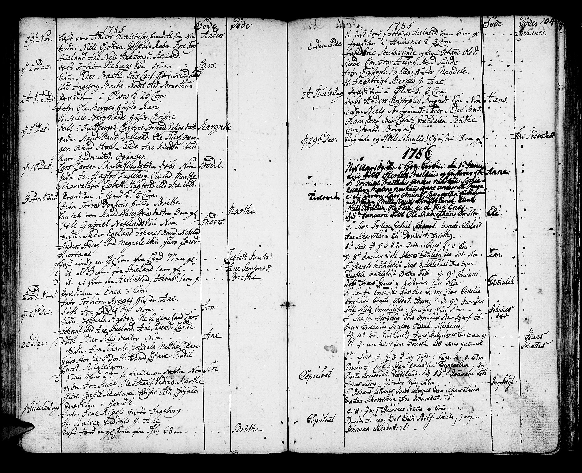 Kvinnherad sokneprestembete, SAB/A-76401/H/Haa: Parish register (official) no. A 4, 1778-1811, p. 104