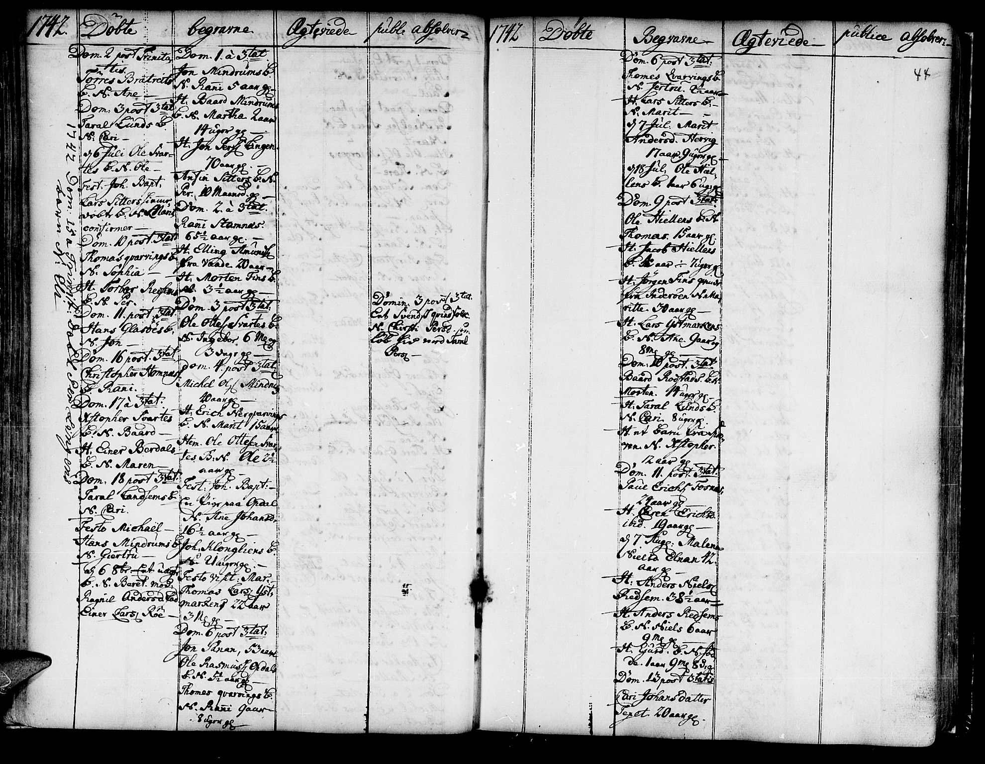Ministerialprotokoller, klokkerbøker og fødselsregistre - Nord-Trøndelag, SAT/A-1458/741/L0385: Parish register (official) no. 741A01, 1722-1815, p. 44