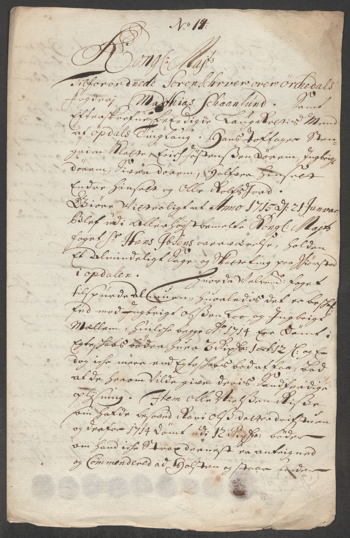 Rentekammeret inntil 1814, Reviderte regnskaper, Fogderegnskap, RA/EA-4092/R60/L3965: Fogderegnskap Orkdal og Gauldal, 1714, p. 473