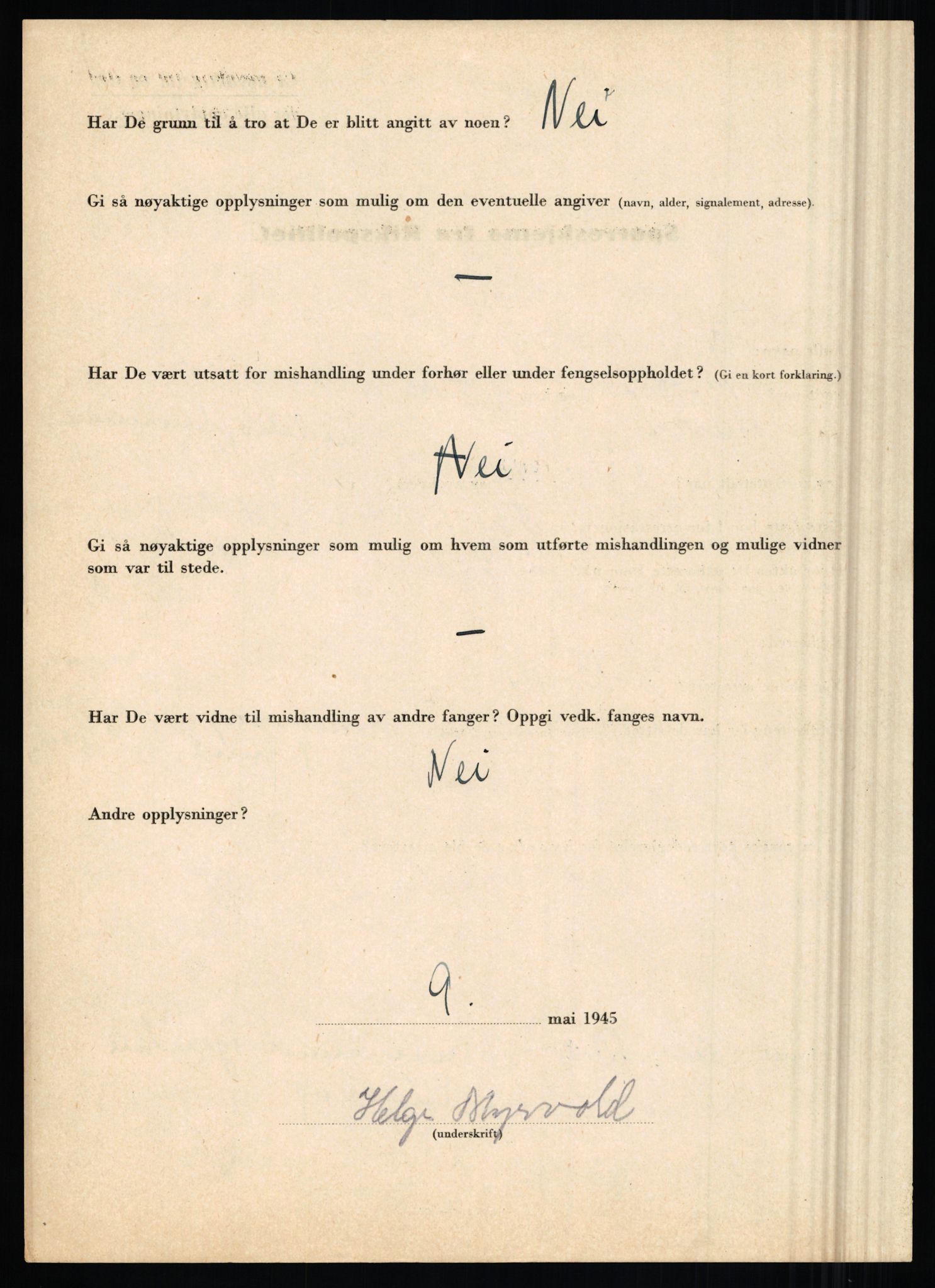 Rikspolitisjefen, AV/RA-S-1560/L/L0012: Mogensen, Øivind - Noraas, Lars, 1940-1945, p. 281