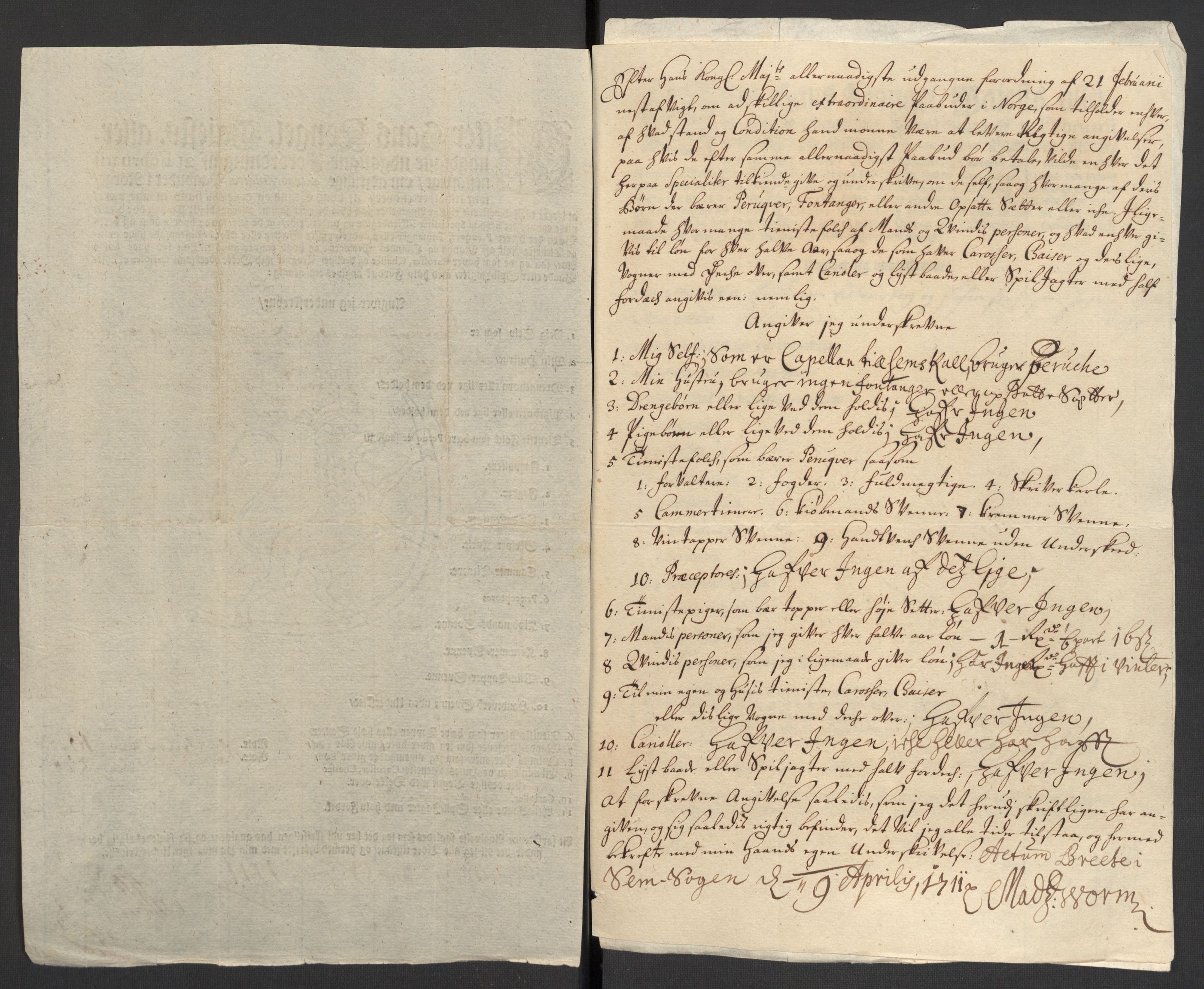 Rentekammeret inntil 1814, Reviderte regnskaper, Fogderegnskap, AV/RA-EA-4092/R32/L1876: Fogderegnskap Jarlsberg grevskap, 1711, p. 279