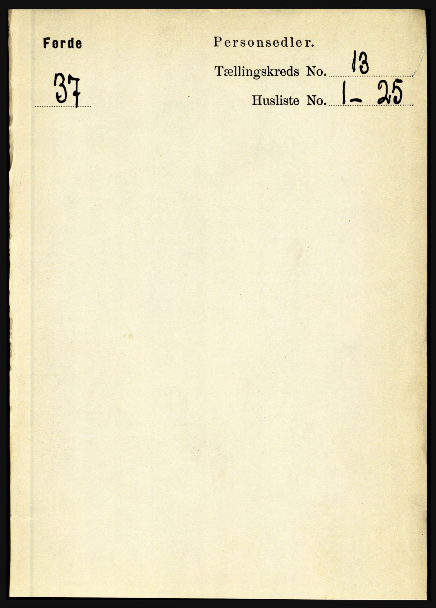 RA, 1891 census for 1432 Førde, 1891, p. 4580