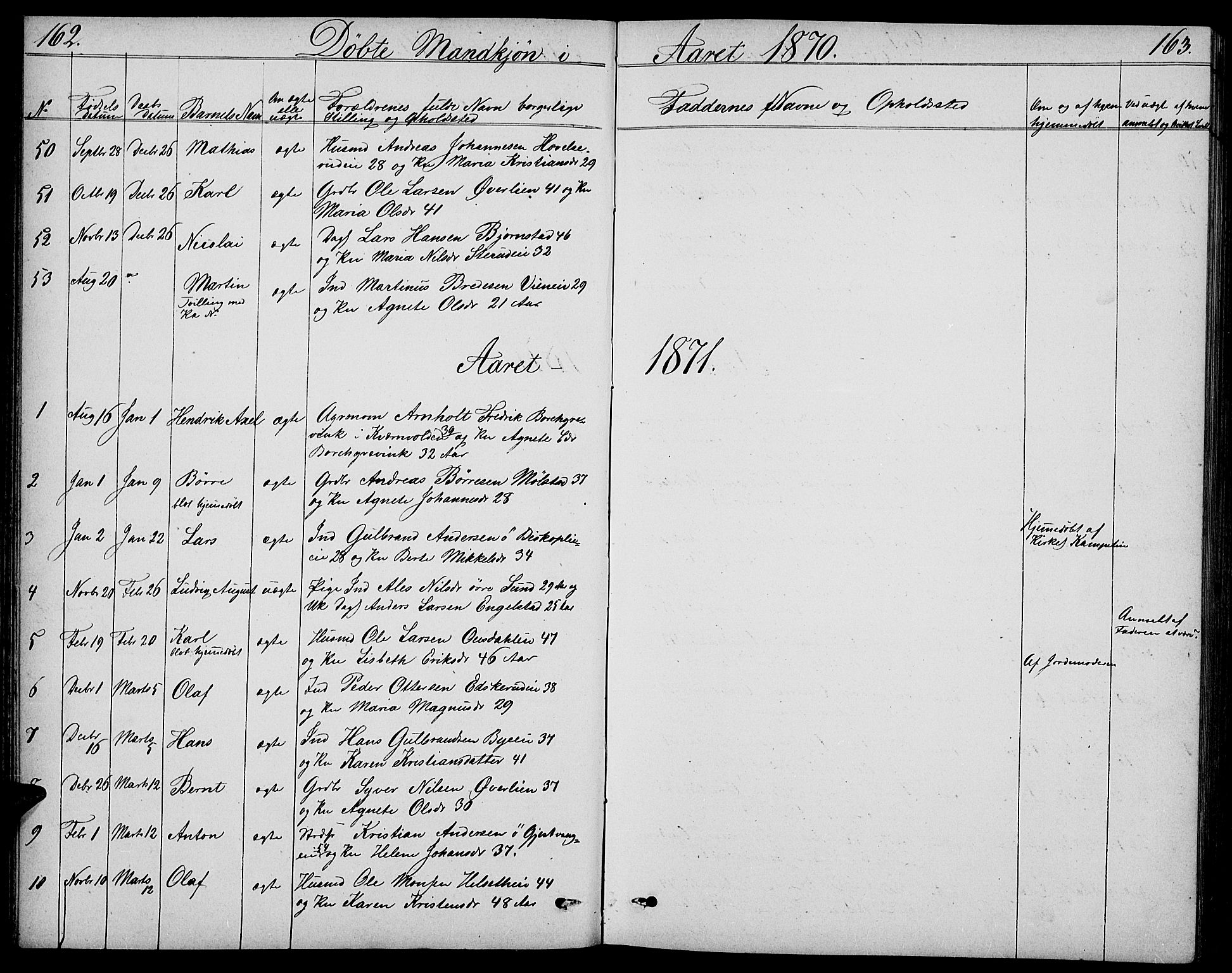 Nes prestekontor, Hedmark, AV/SAH-PREST-020/L/La/L0005: Parish register (copy) no. 5, 1852-1889, p. 162-163