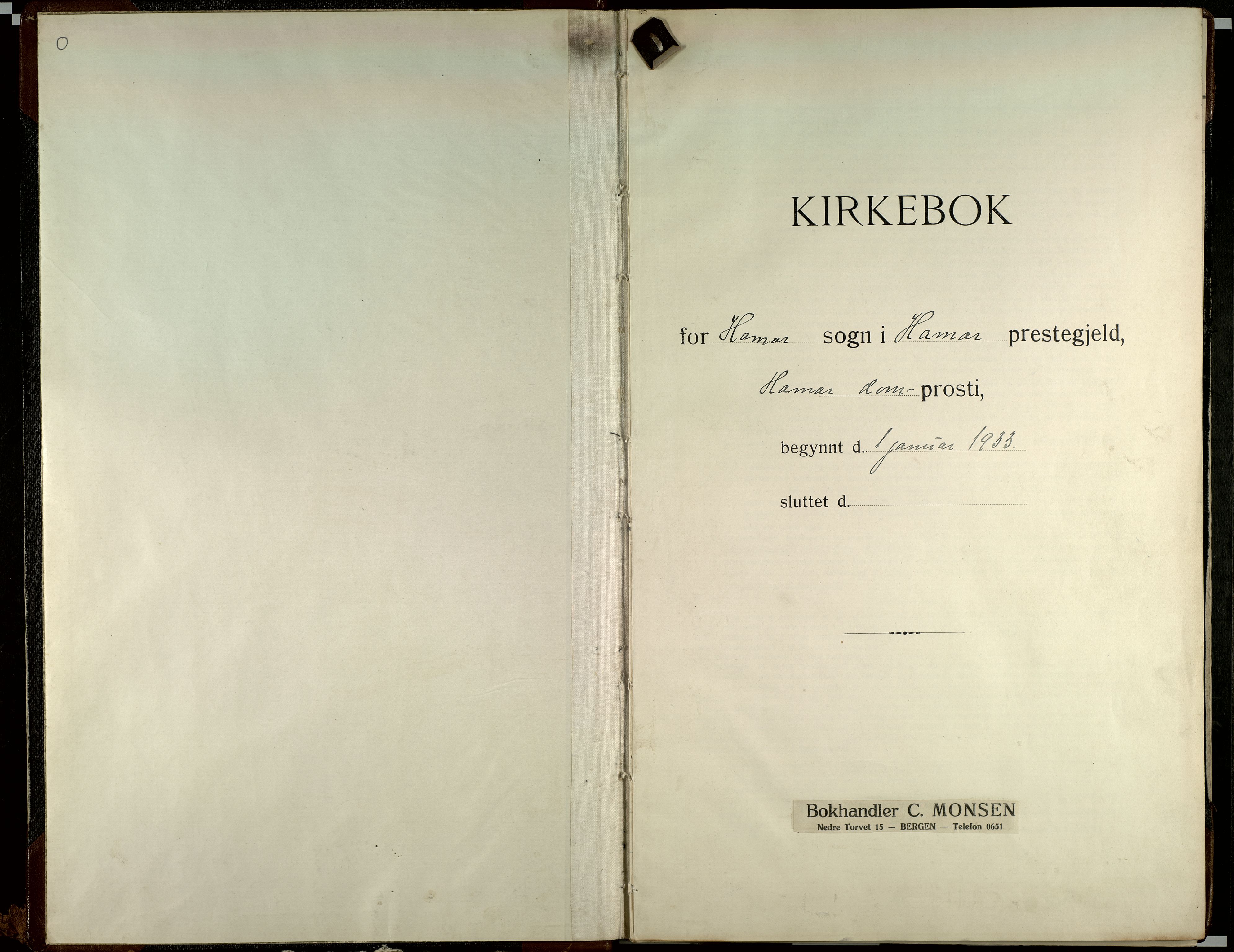 Hamar prestekontor, SAH/DOMPH-002/H/Ha/Haa/L0007: Parish register (official) no. 7, 1933-1953
