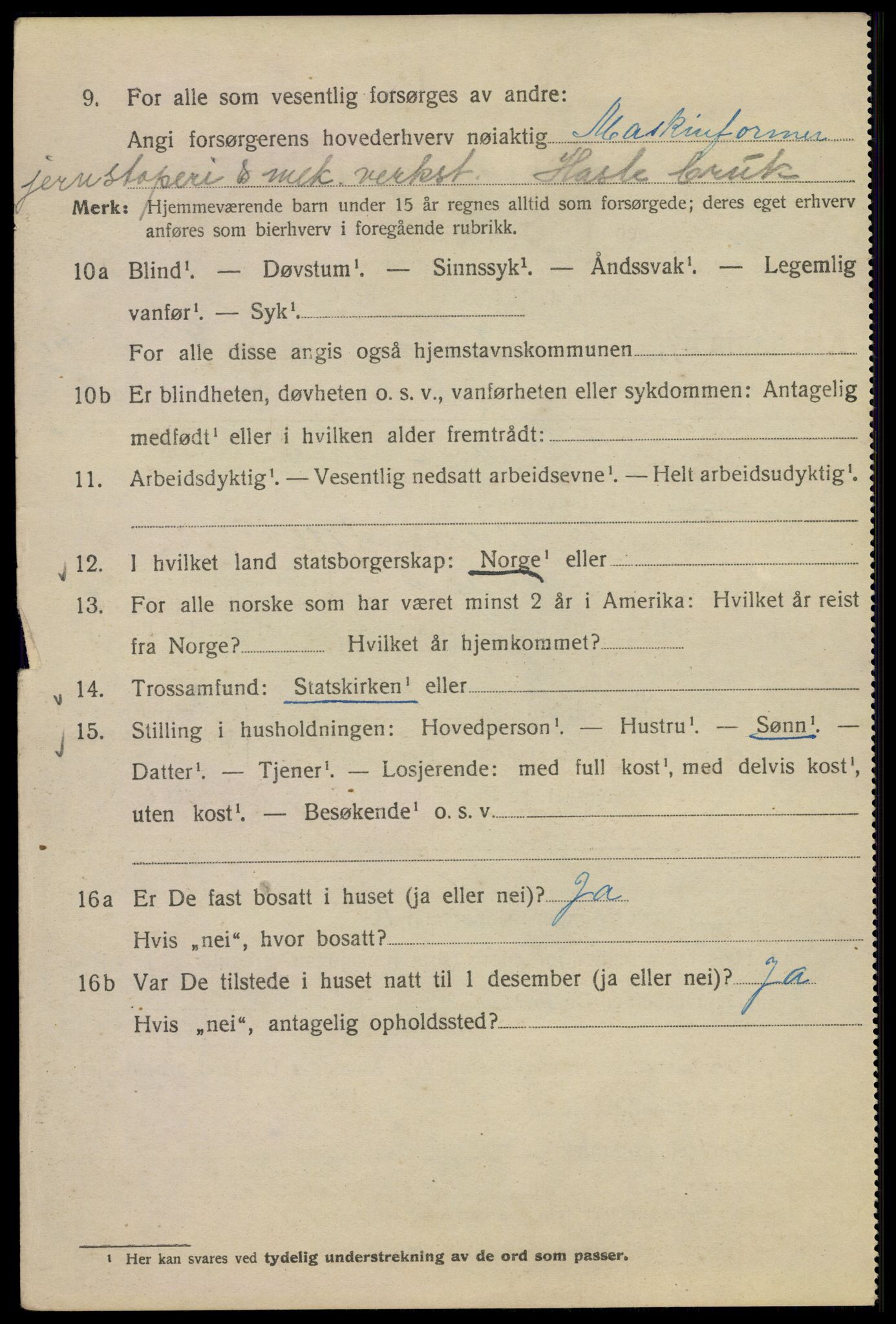 SAO, 1920 census for Kristiania, 1920, p. 604184