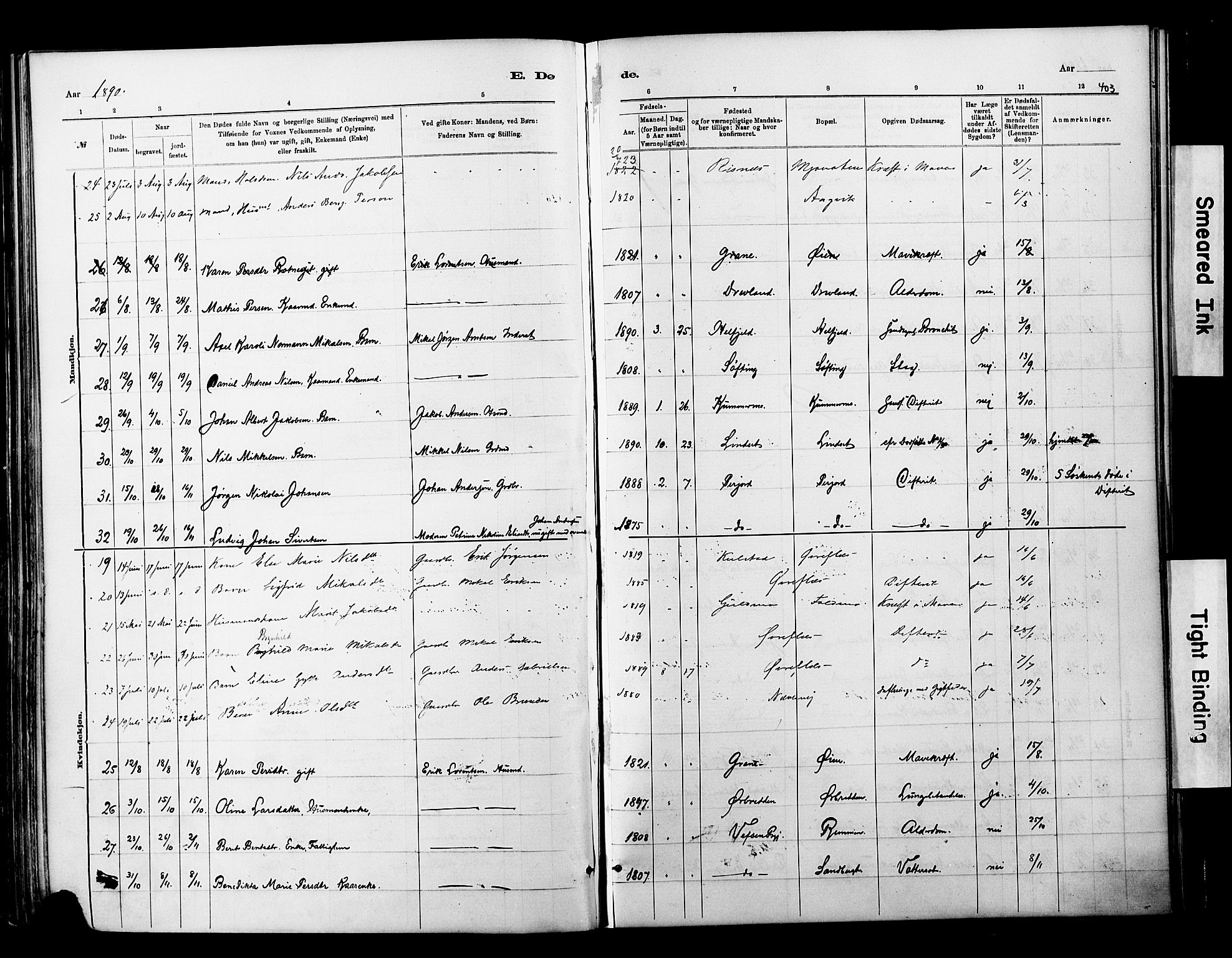 Ministerialprotokoller, klokkerbøker og fødselsregistre - Nordland, AV/SAT-A-1459/820/L0295: Parish register (official) no. 820A16, 1880-1896, p. 403