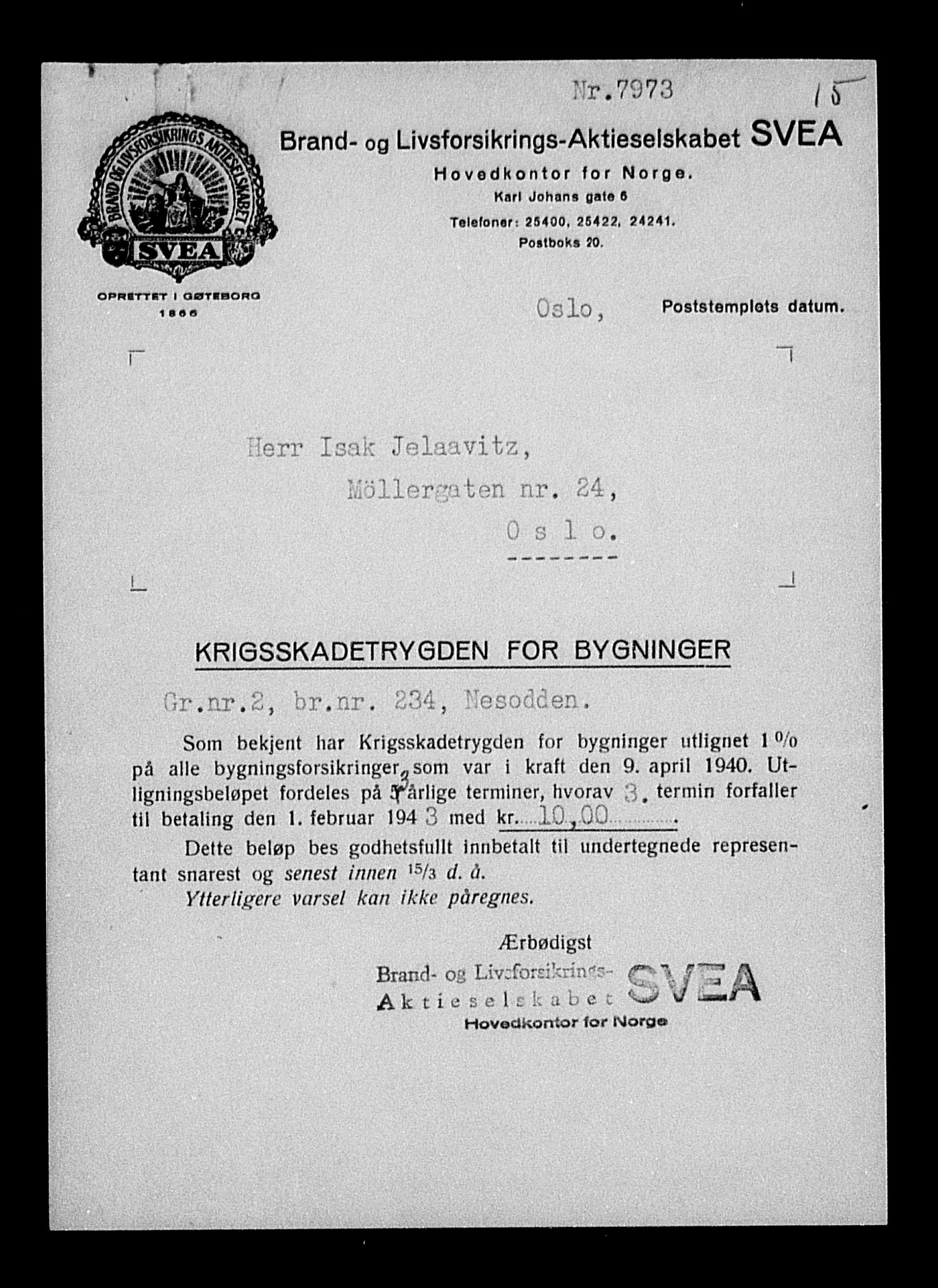 Justisdepartementet, Tilbakeføringskontoret for inndratte formuer, AV/RA-S-1564/H/Hc/Hcc/L0948: --, 1945-1947, p. 191