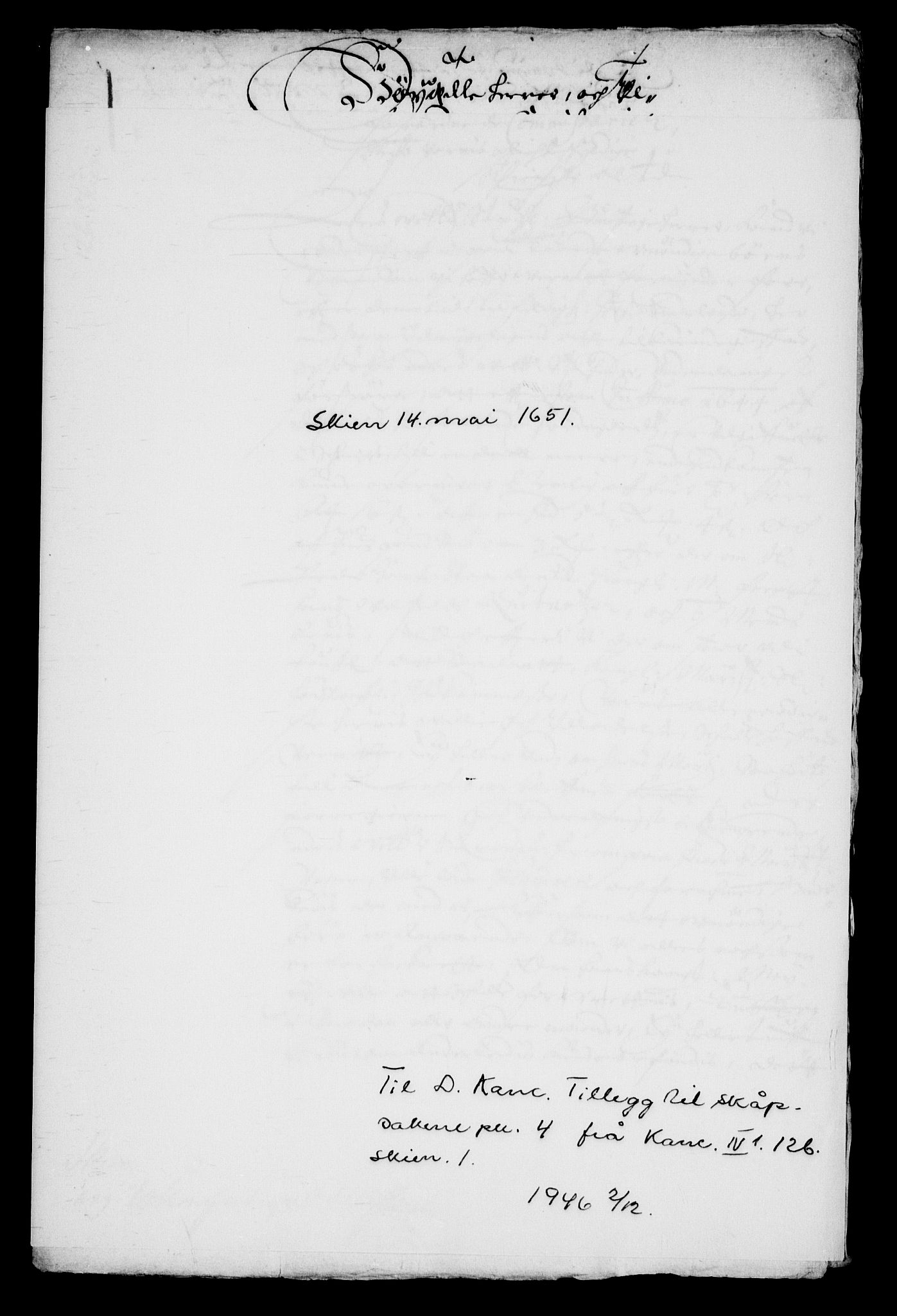 Danske Kanselli, Skapsaker, AV/RA-EA-4061/G/L0004: Tillegg til skapsakene, 1644-1659, p. 286
