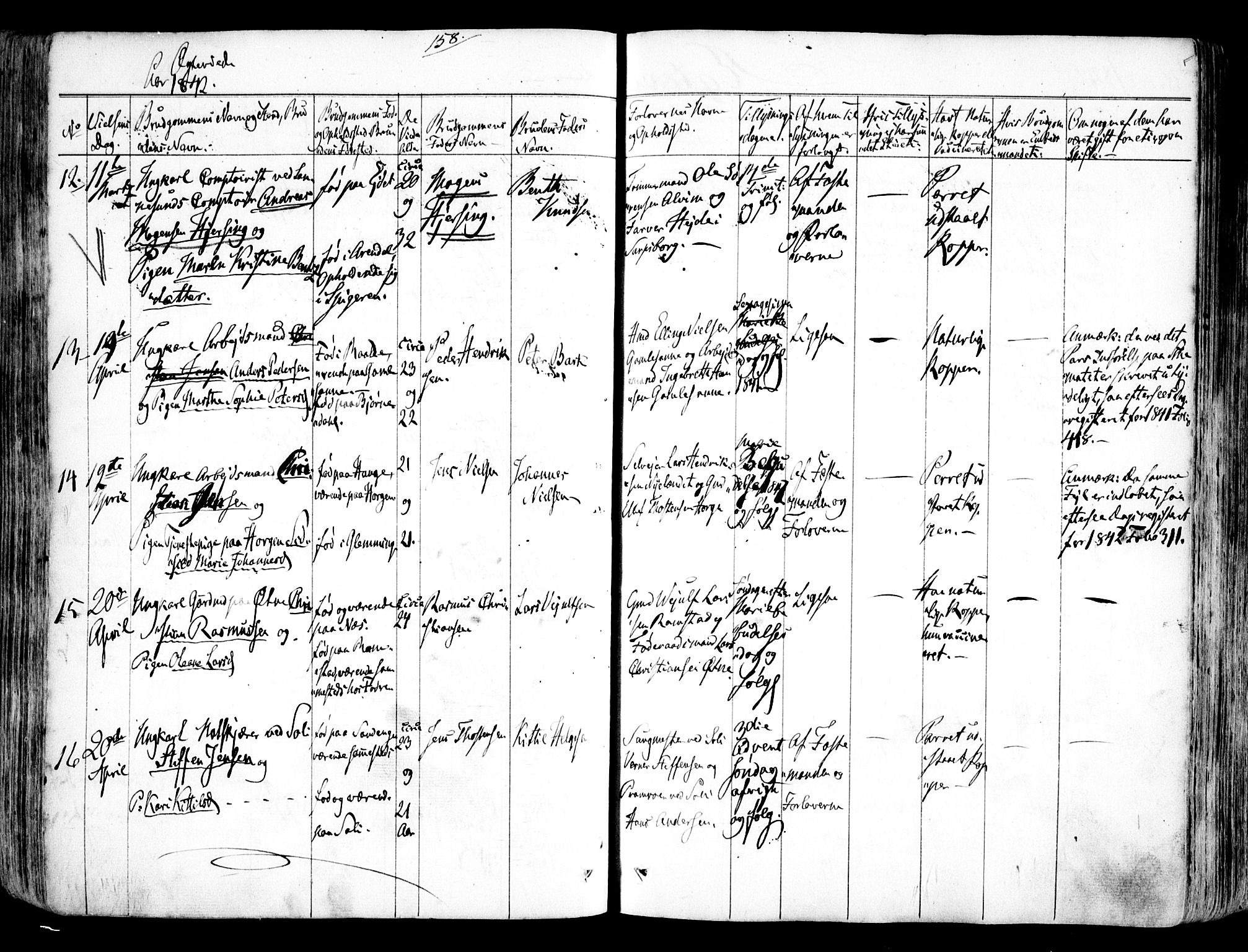 Tune prestekontor Kirkebøker, SAO/A-2007/F/Fa/L0009: Parish register (official) no. 9, 1842-1846, p. 158