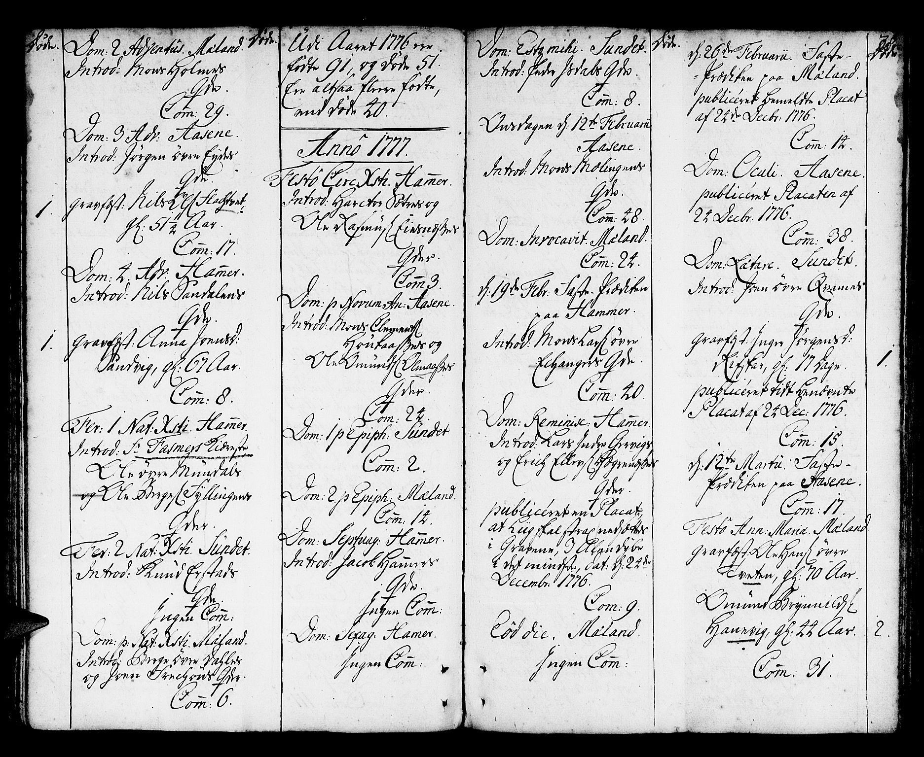 Hamre sokneprestembete, SAB/A-75501/H/Ha/Haa/Haaa/L0007: Parish register (official) no. A 7, 1762-1777, p. 78
