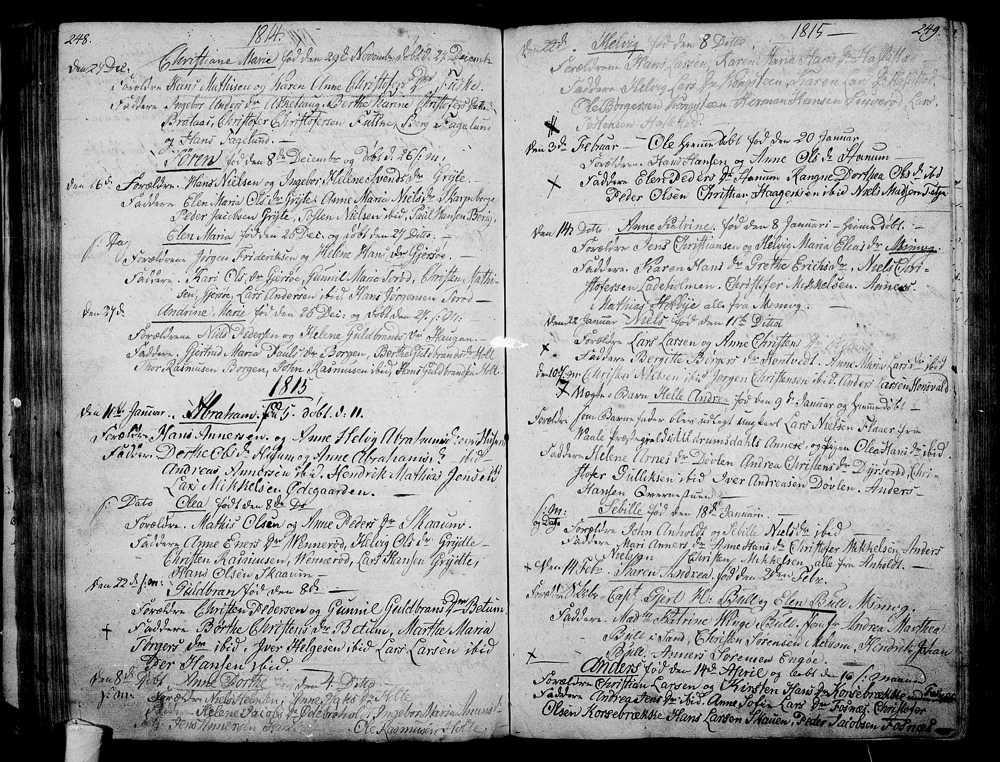 Stokke kirkebøker, AV/SAKO-A-320/F/Fa/L0004: Parish register (official) no. I 4, 1804-1815, p. 248-249