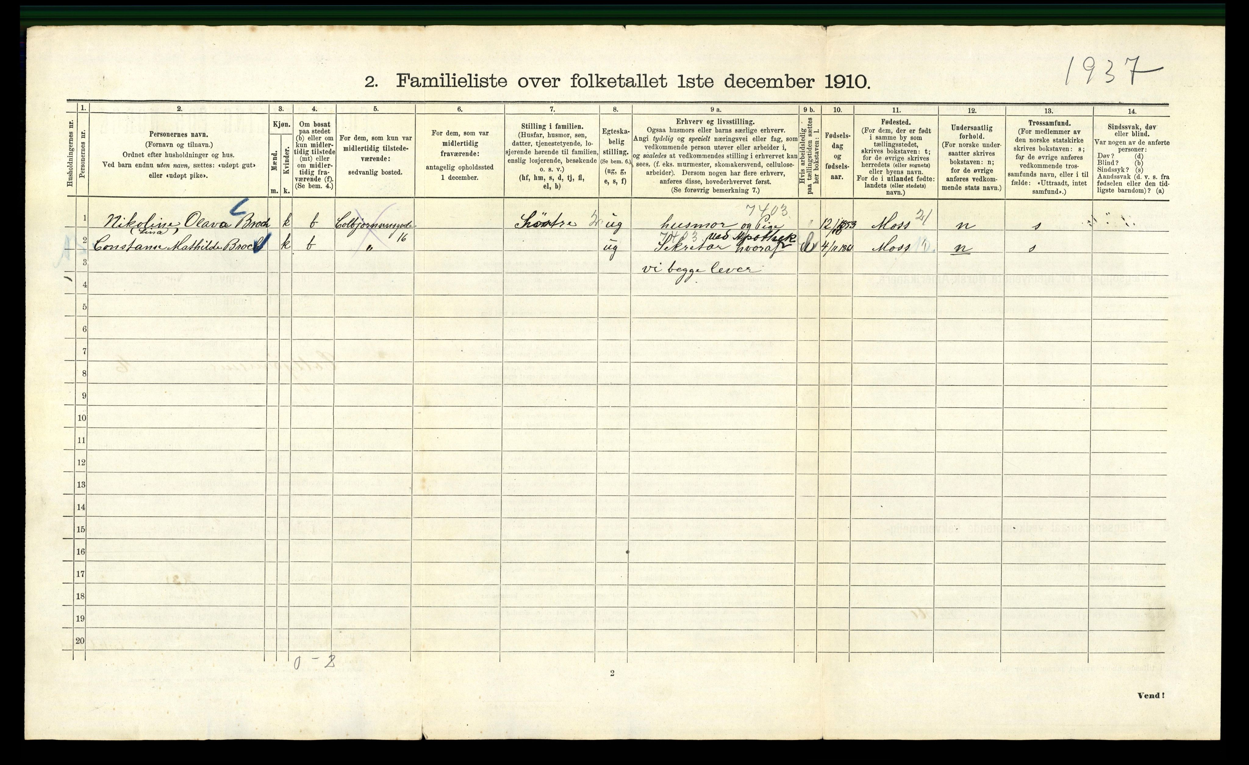 RA, 1910 census for Kristiania, 1910, p. 13638