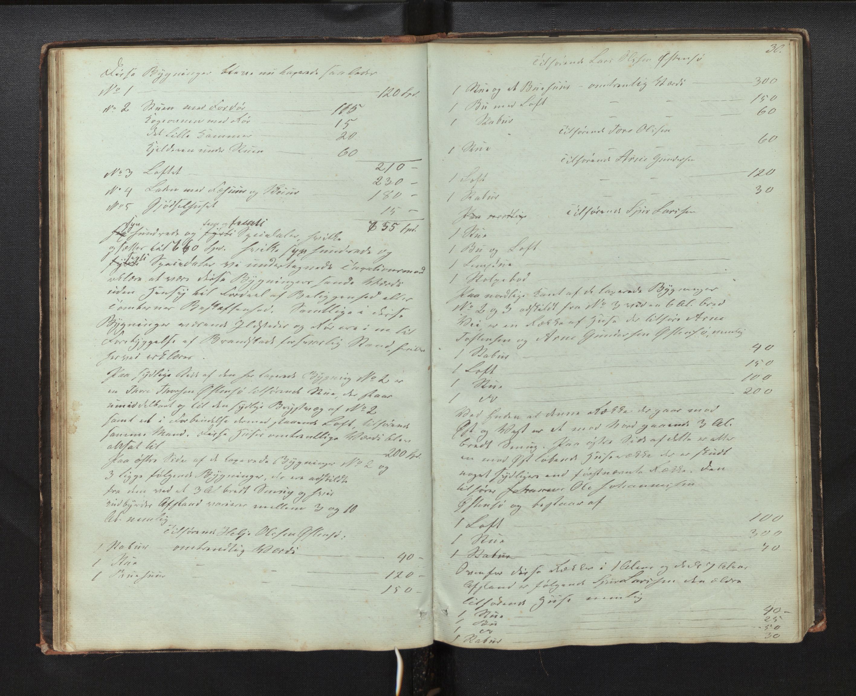 Lensmannen i Kvam, AV/SAB-A-33201/0012/L0001: Branntakstprotokoll, 1851-1881, p. 29b-30a
