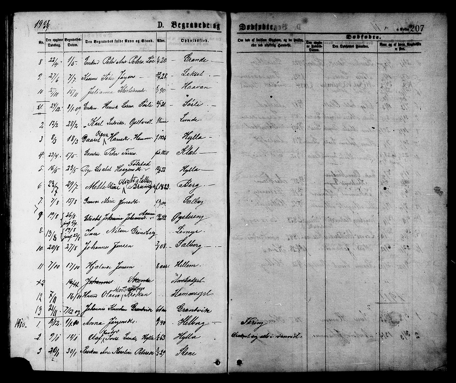 Ministerialprotokoller, klokkerbøker og fødselsregistre - Nord-Trøndelag, SAT/A-1458/731/L0311: Parish register (copy) no. 731C02, 1875-1911, p. 207