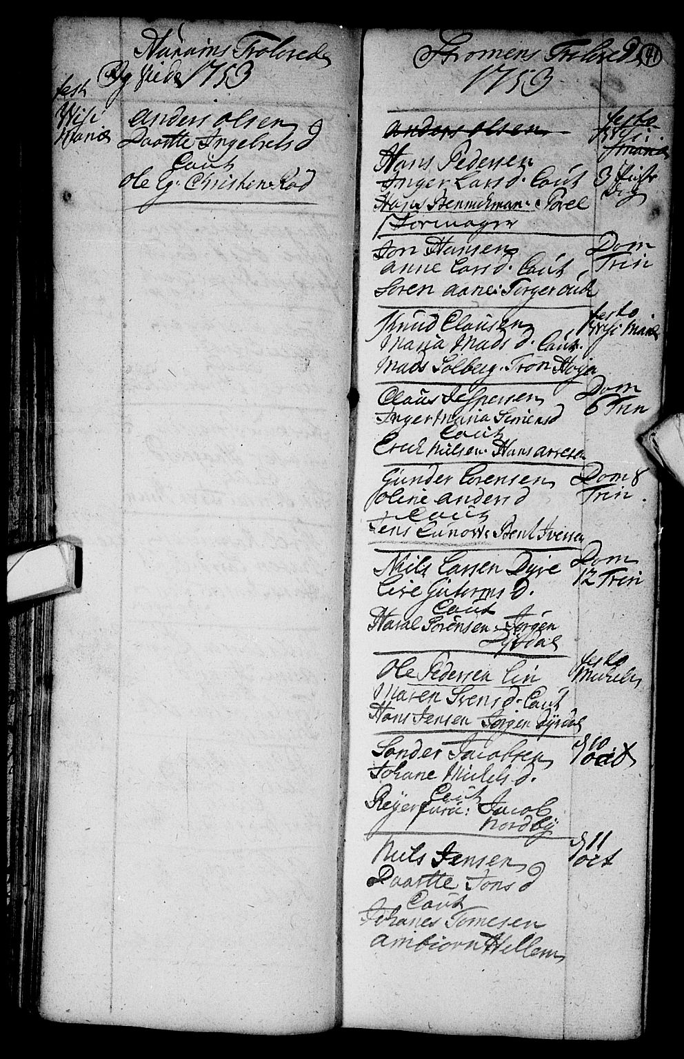 Hurum kirkebøker, AV/SAKO-A-229/F/Fa/L0003: Parish register (official) no. 3, 1733-1757, p. 41