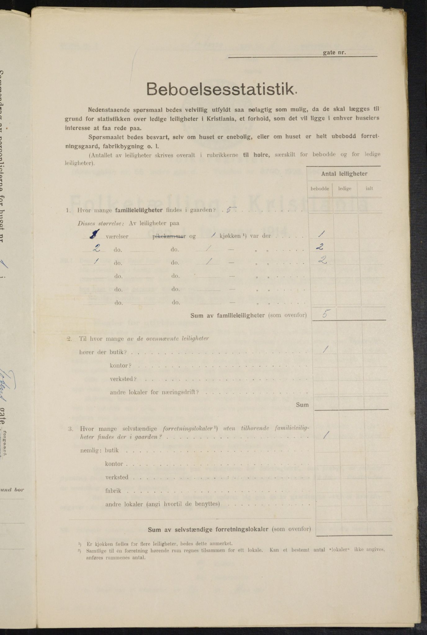 OBA, Municipal Census 1914 for Kristiania, 1914, p. 116131