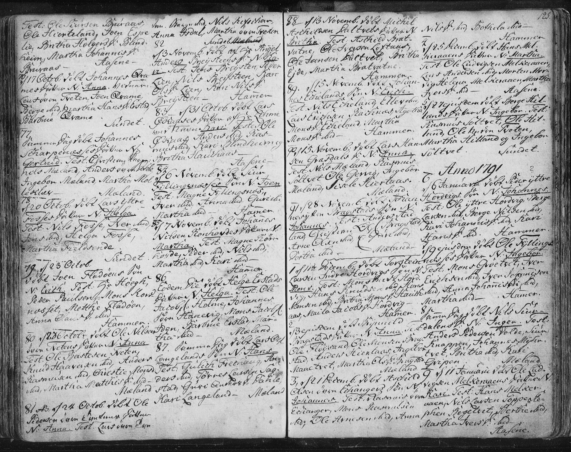 Hamre sokneprestembete, AV/SAB-A-75501/H/Ha/Haa/Haaa/L0008: Parish register (official) no. A 8, 1778-1804, p. 125