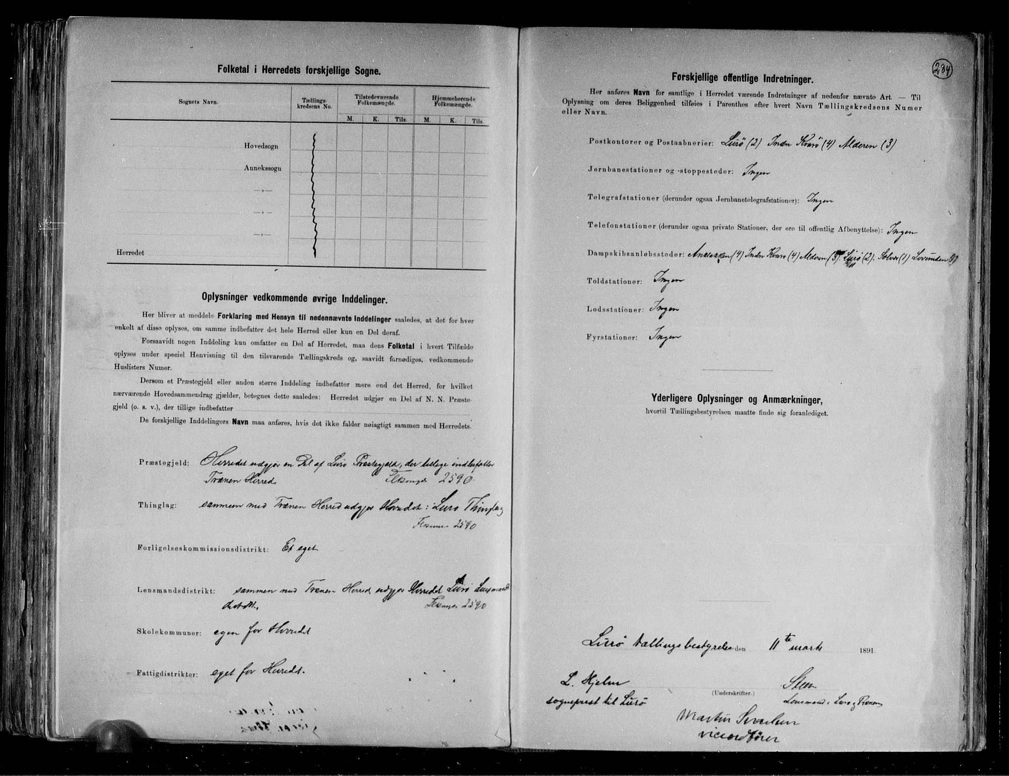 RA, 1891 census for 1834 Lurøy, 1891, p. 3