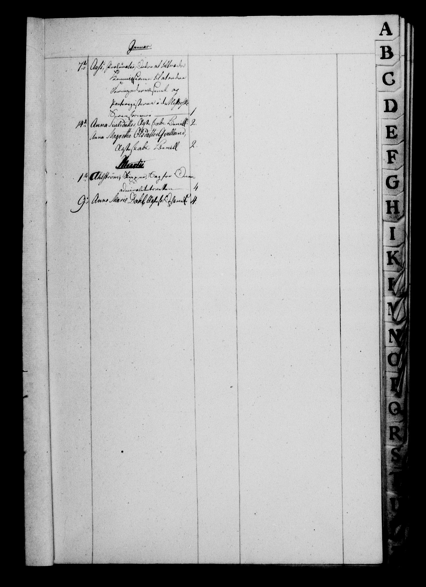 Danske Kanselli 1800-1814, RA/EA-3024/H/Hf/Hfb/Hfbc/L0015: Underskrivelsesbok m. register, 1814, p. 5