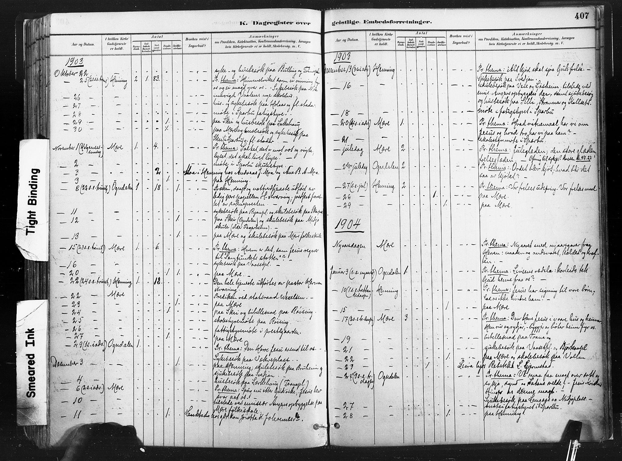 Ministerialprotokoller, klokkerbøker og fødselsregistre - Nord-Trøndelag, SAT/A-1458/735/L0351: Parish register (official) no. 735A10, 1884-1908, p. 407