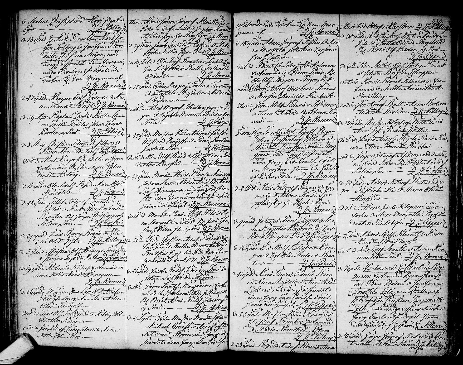 Kongsberg kirkebøker, SAKO/A-22/F/Fa/L0005: Parish register (official) no. I 5, 1769-1782, p. 339