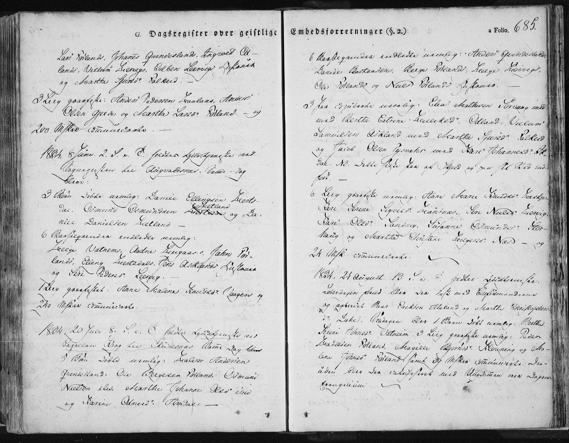 Tysvær sokneprestkontor, SAST/A -101864/H/Ha/Haa/L0001: Parish register (official) no. A 1.2, 1831-1856, p. 685