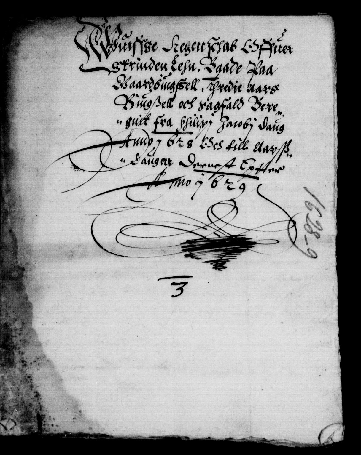 Rentekammeret inntil 1814, Reviderte regnskaper, Lensregnskaper, AV/RA-EA-5023/R/Rb/Rbw/L0036: Trondheim len, 1628-1629