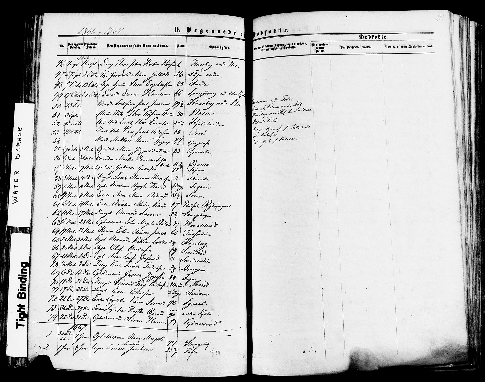 Nøtterøy kirkebøker, AV/SAKO-A-354/F/Fa/L0007: Parish register (official) no. I 7, 1865-1877, p. 314