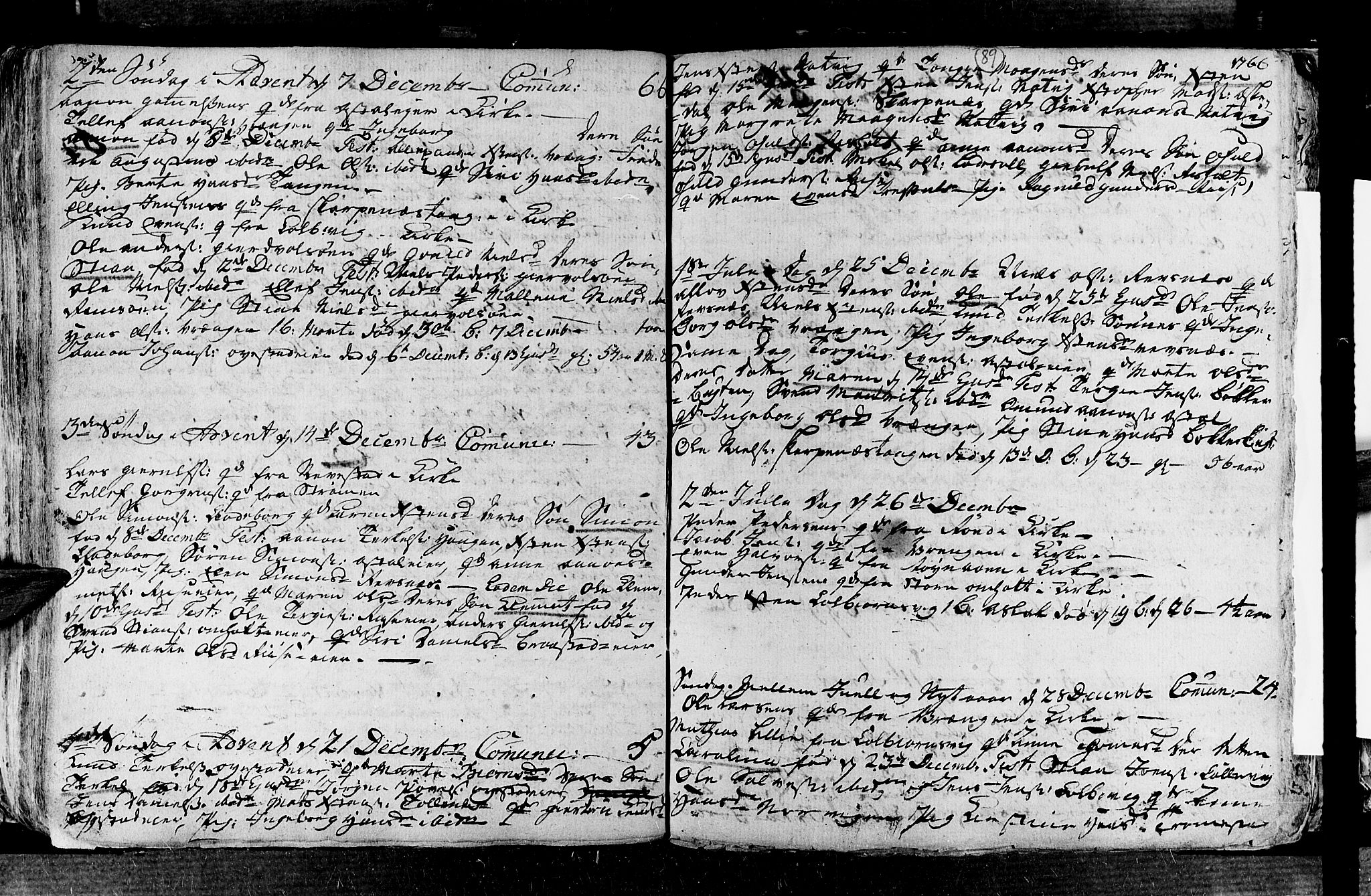 Øyestad sokneprestkontor, AV/SAK-1111-0049/F/Fa/L0006: Parish register (official) no. A 6, 1758-1776, p. 89