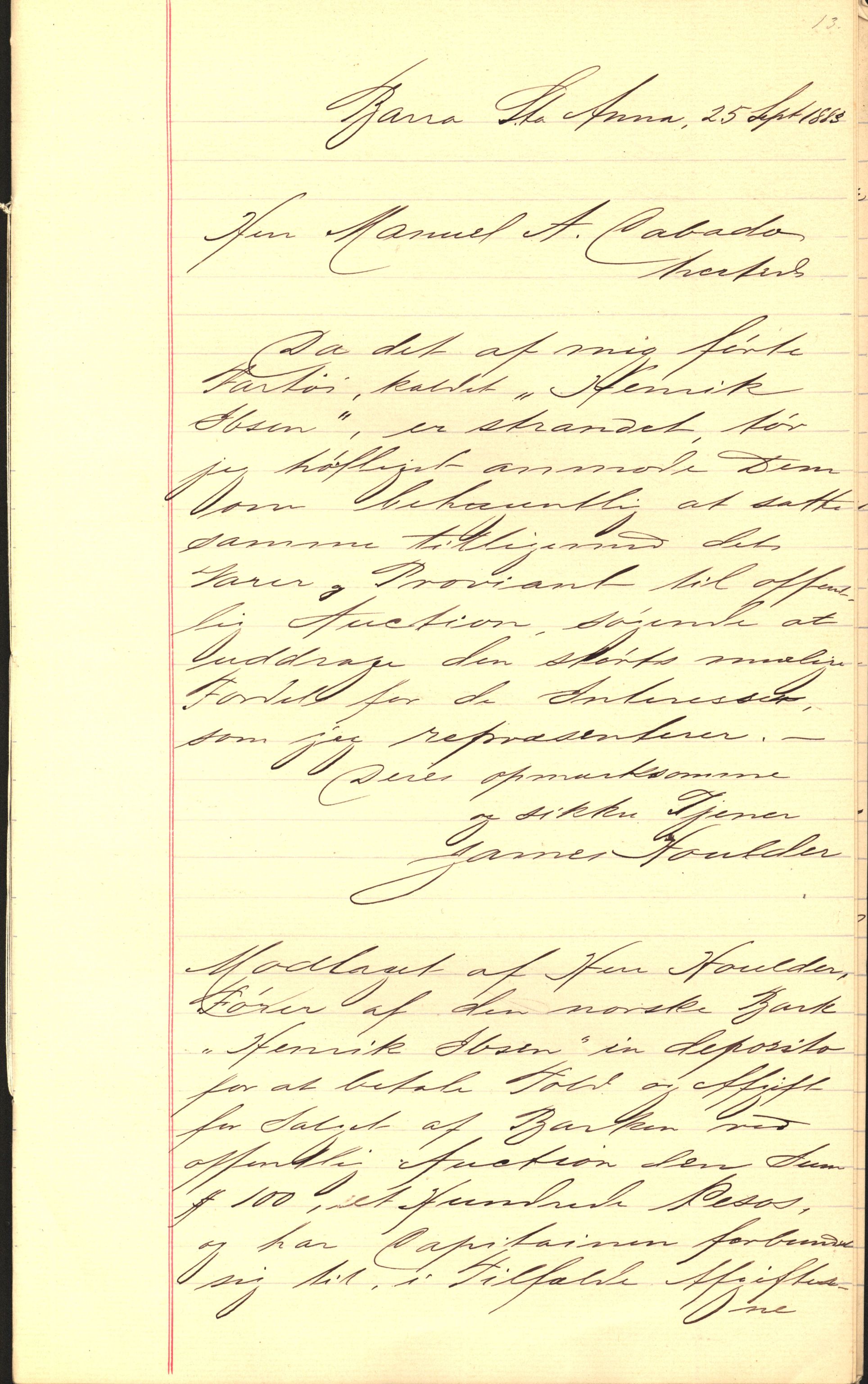 Pa 63 - Østlandske skibsassuranceforening, VEMU/A-1079/G/Ga/L0016/0006: Havaridokumenter / Insulan, Henrik Ibsen, Harmonia, Odin, Nornen, 1883, p. 21