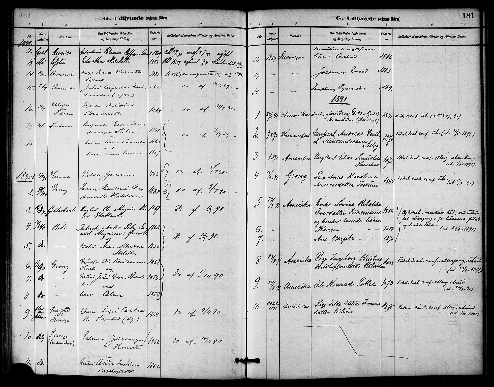 Ministerialprotokoller, klokkerbøker og fødselsregistre - Nord-Trøndelag, AV/SAT-A-1458/766/L0563: Parish register (official) no. 767A01, 1881-1899, p. 181