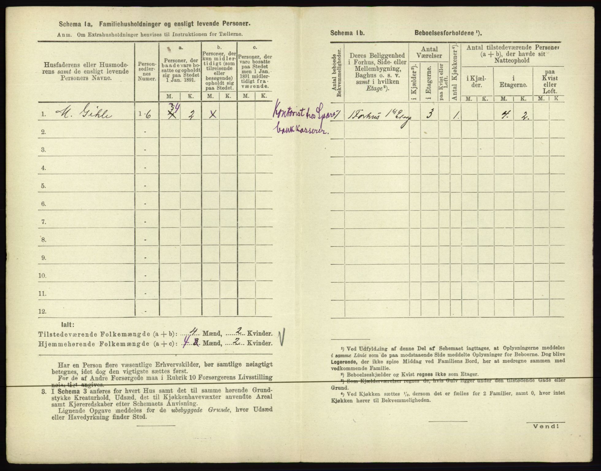 RA, 1891 census for 0601 Hønefoss, 1891, p. 304