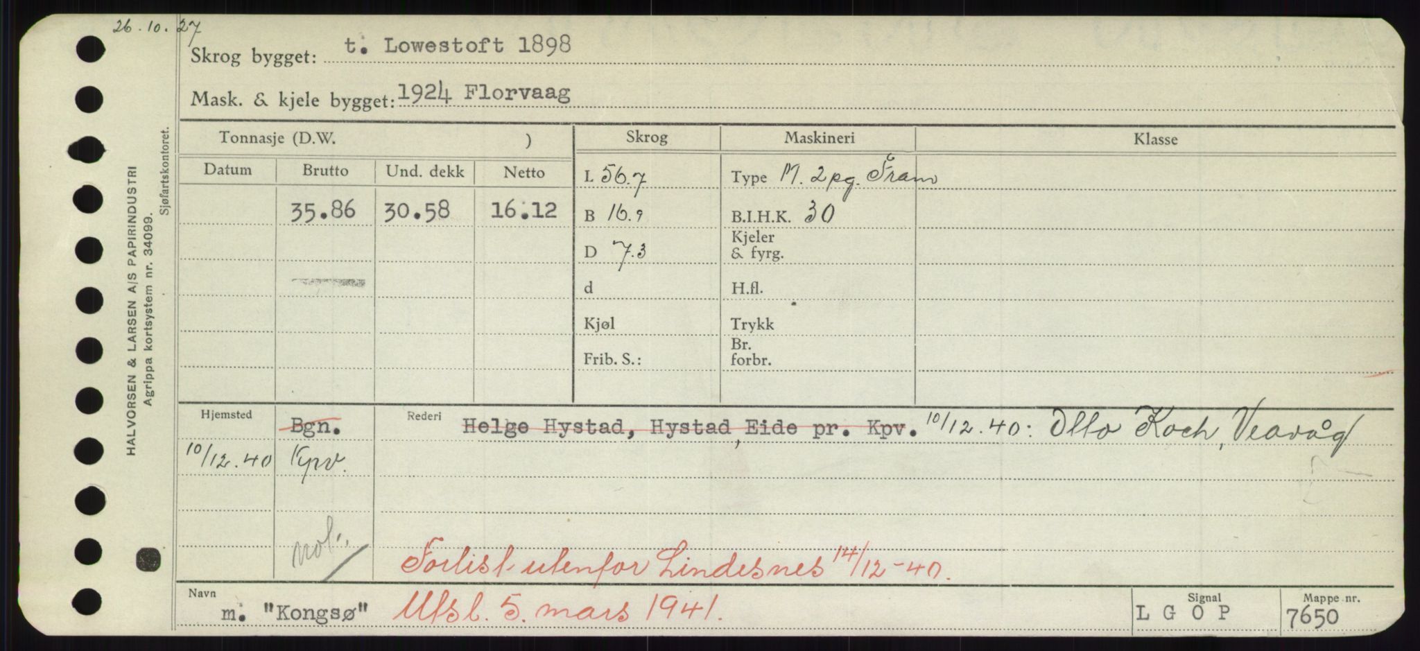 Sjøfartsdirektoratet med forløpere, Skipsmålingen, AV/RA-S-1627/H/Hd/L0020: Fartøy, K-Kon, p. 585