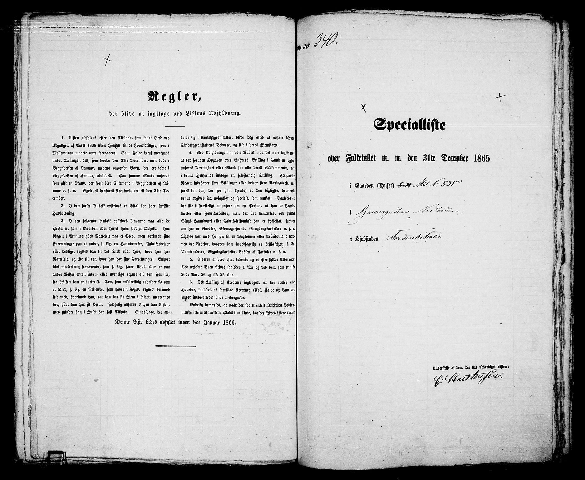 RA, 1865 census for Fredrikshald, 1865, p. 706