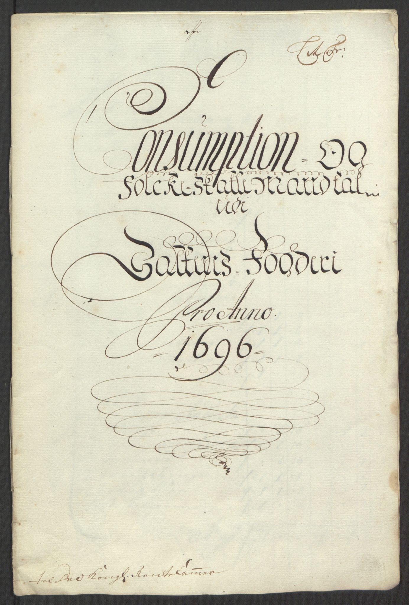 Rentekammeret inntil 1814, Reviderte regnskaper, Fogderegnskap, RA/EA-4092/R66/L4578: Fogderegnskap Salten, 1694-1696, p. 256
