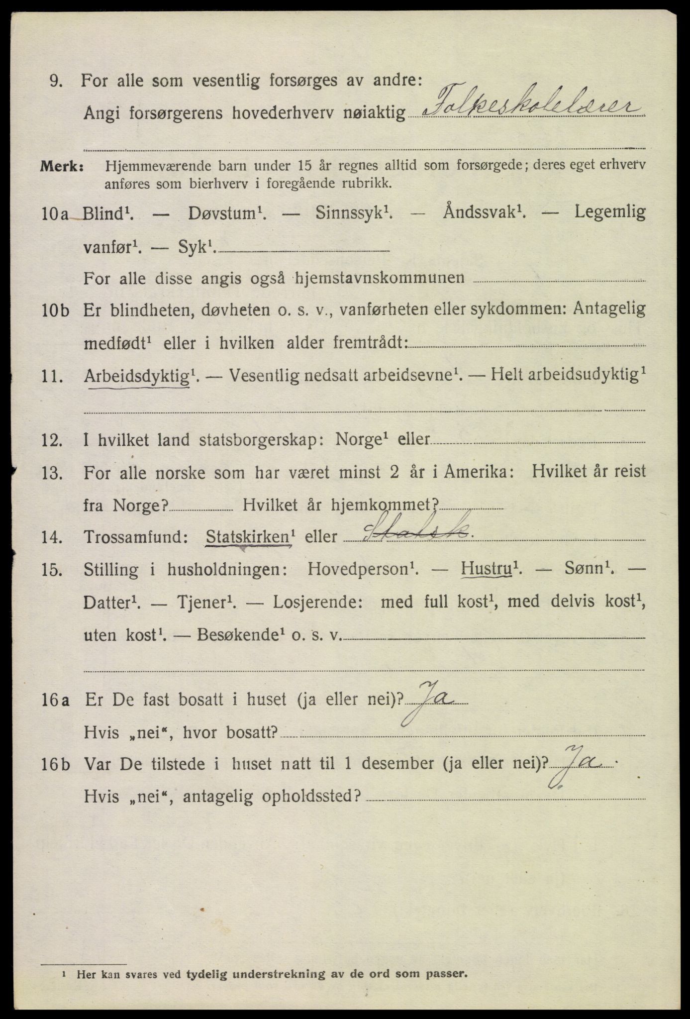 SAH, 1920 census for Grue, 1920, p. 6950