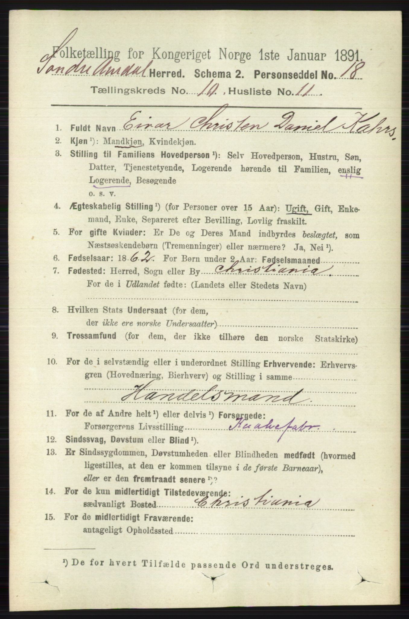 RA, 1891 census for 0540 Sør-Aurdal, 1891, p. 5951