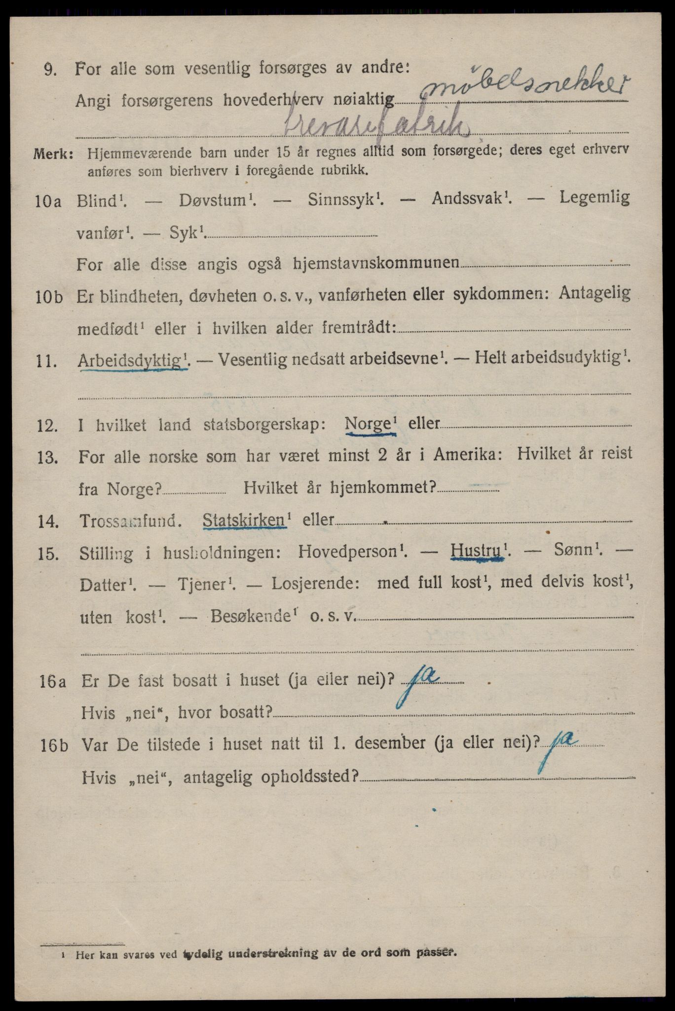 SAST, 1920 census for Høyland, 1920, p. 9797