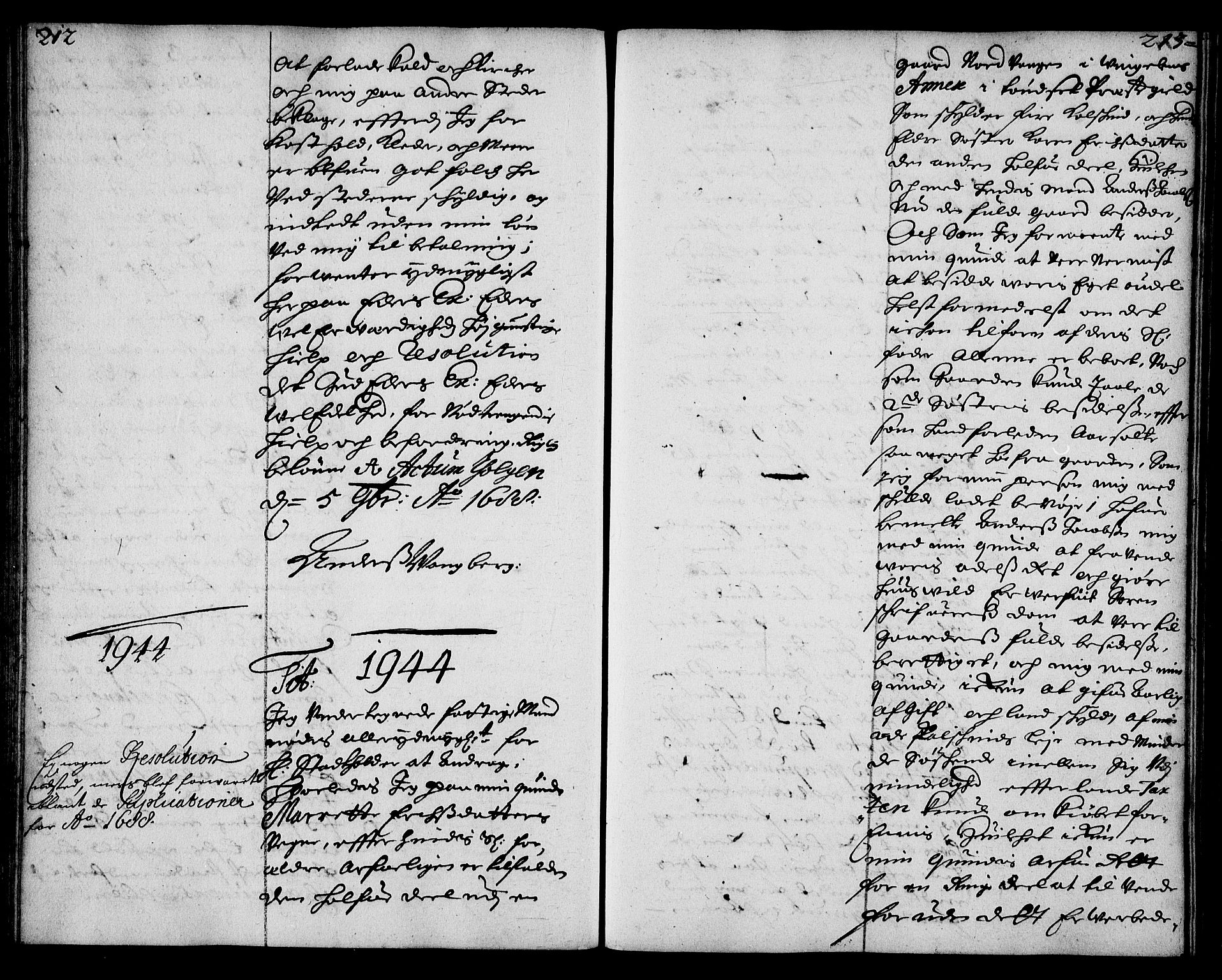 Stattholderembetet 1572-1771, AV/RA-EA-2870/Ae/L0006: Supplikasjons- og resolusjonsprotokoll, 1688-1689, p. 212-213