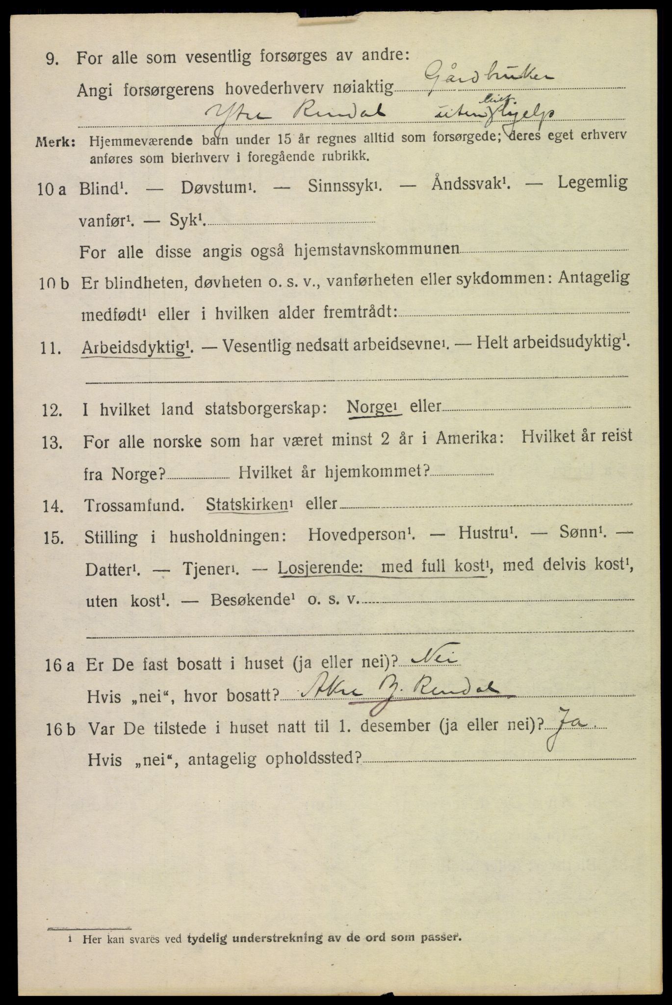 SAH, 1920 census for Stor-Elvdal, 1920, p. 4399