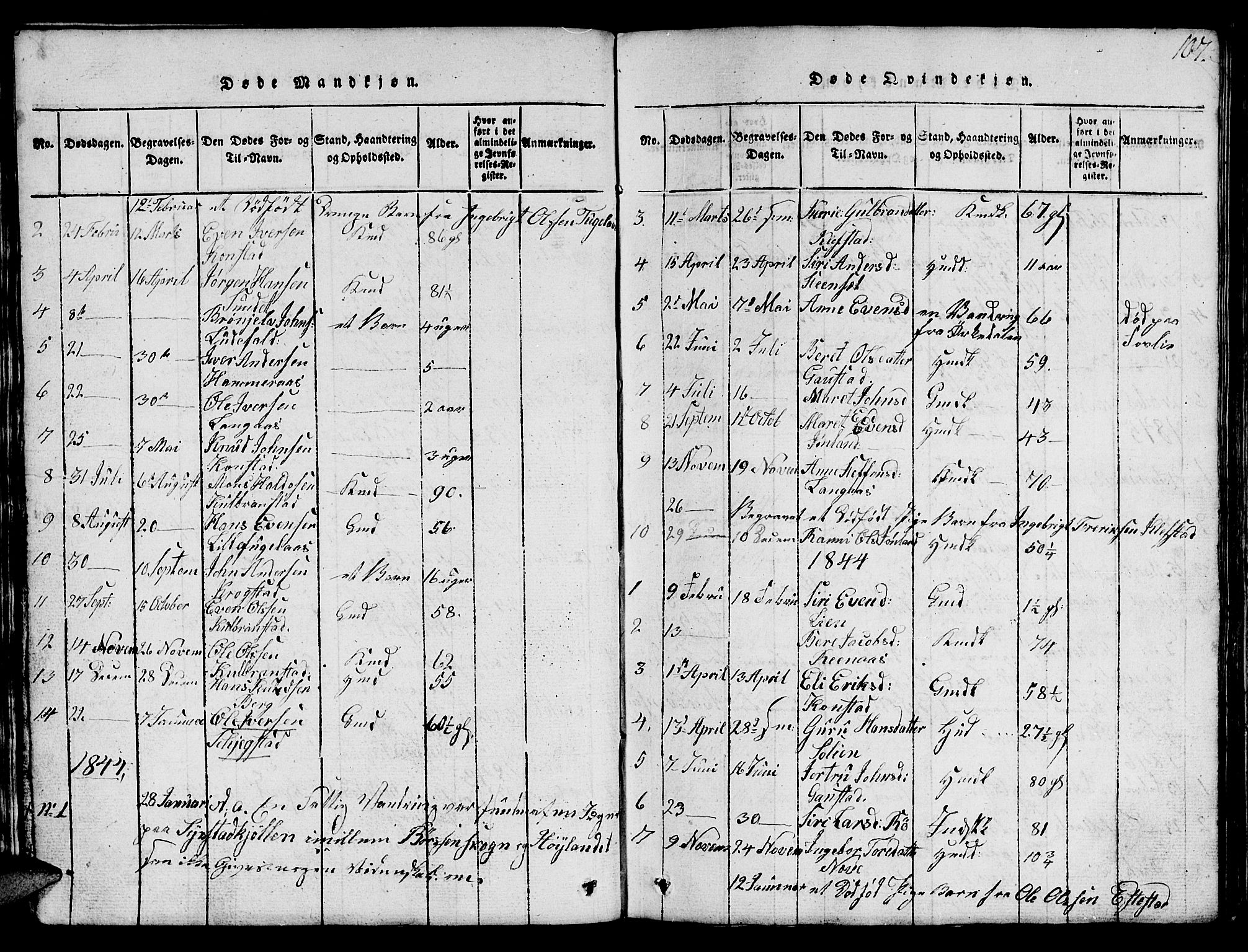 Ministerialprotokoller, klokkerbøker og fødselsregistre - Sør-Trøndelag, SAT/A-1456/694/L1130: Parish register (copy) no. 694C02, 1816-1857, p. 107