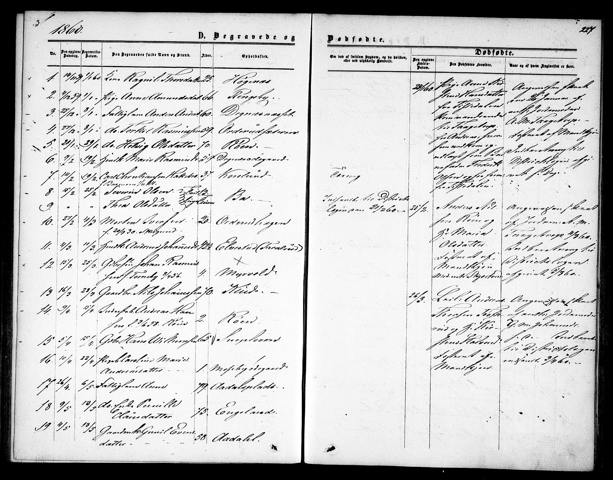 Rødenes prestekontor Kirkebøker, SAO/A-2005/F/Fa/L0007: Parish register (official) no. I 7, 1860-1869, p. 227