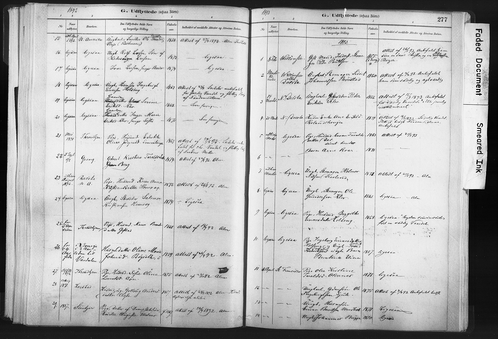 Ministerialprotokoller, klokkerbøker og fødselsregistre - Nord-Trøndelag, SAT/A-1458/749/L0474: Parish register (official) no. 749A08, 1887-1903, p. 277